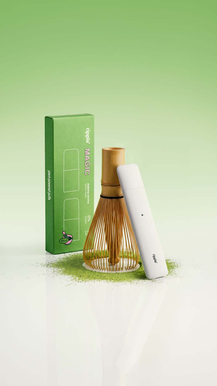 Ripple+ matcha whisk still life